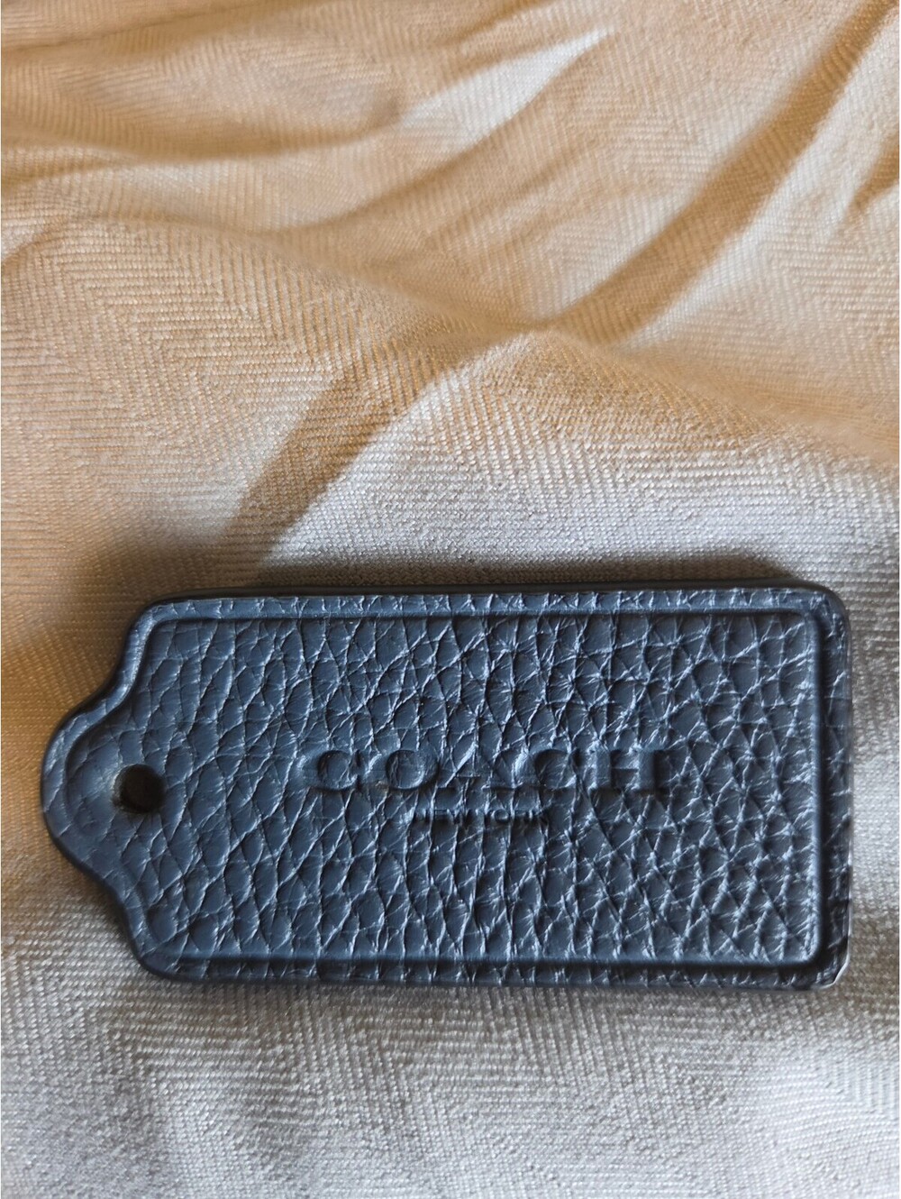 Coach dark navy blue hang tag 2.5 inches